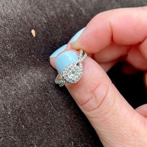 Cushion Cut Split Shank Engagement Ring